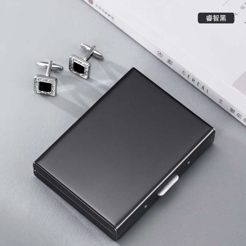High-end Metal Holder for Men and Women, Stainless Steel Ultra-thin Anti-degaussing Compact Case, Anti-theft Bank Holder, Card Clip