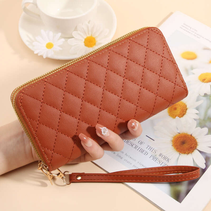 New Women's Wallet Handbag High-end Double Zipper Clutch Fashion Cute Large Capacity Coin Purse Phone Bag
