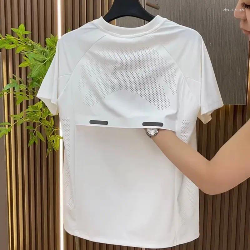 Men's Tracksuits Men Summer Thin Mesh Breathable Ice Silk Quick-drying Short-sleeved Shorts Two-piece Set Loose Running Basketball Wear
