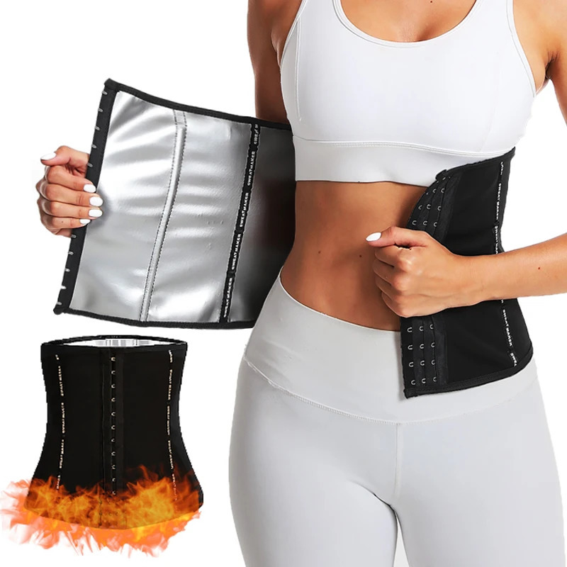 Women Sauna Sweat Belt Sweat to Lose Weight Slimming Sheath Woman Flat Belly Waist Trainer Corset Tummy Control Body Shapers 250528