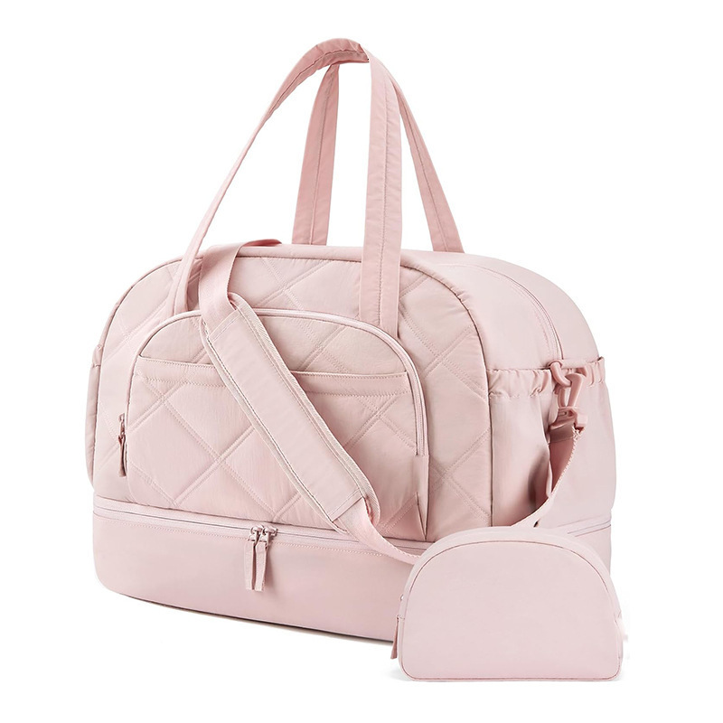 New with Shoe Compartment Down Luggage for Women Lightweight Sports Carry-on Travel Bag