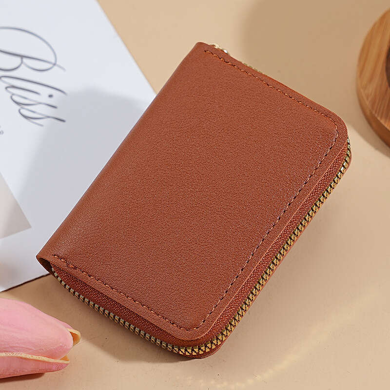 Solid Color Accordion Women, Small and Exquisite Anti-Degaussing Case for Men, Multi-Card Slot Large Capacity Bank Card Holder