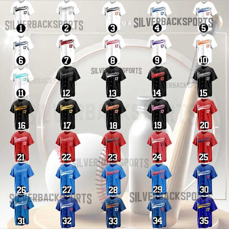 Personalized Custom Baseball Jersey with Team Name and Number Printed or Embroidered Logo Button Up Baseball Uniform for Fans and Players