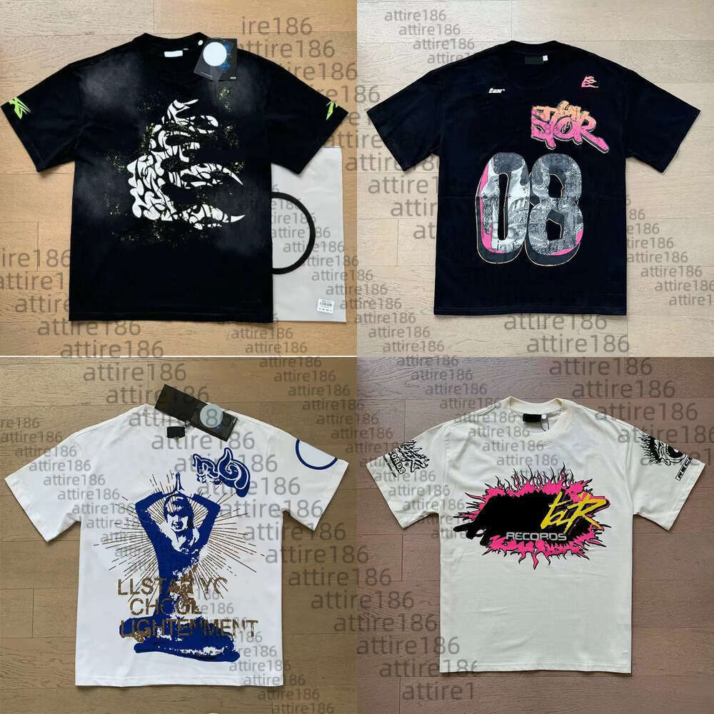 Designer T Casual Cotton shirts Quality Trend With Monogrammed Print Short Sleeve Top Mens Hip Hop Clothing Starness Shirt q2