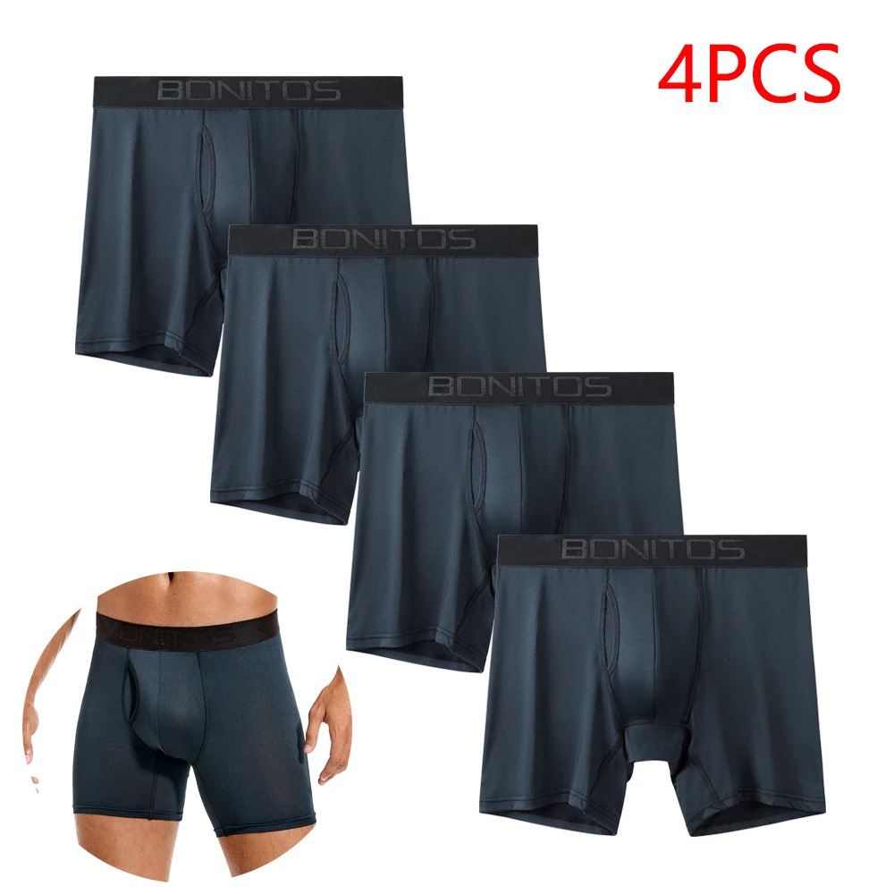 4pcs Front opening underpants men Boxers man sexy boxer shorts Mens panties gift underwear for mens calecon 250603