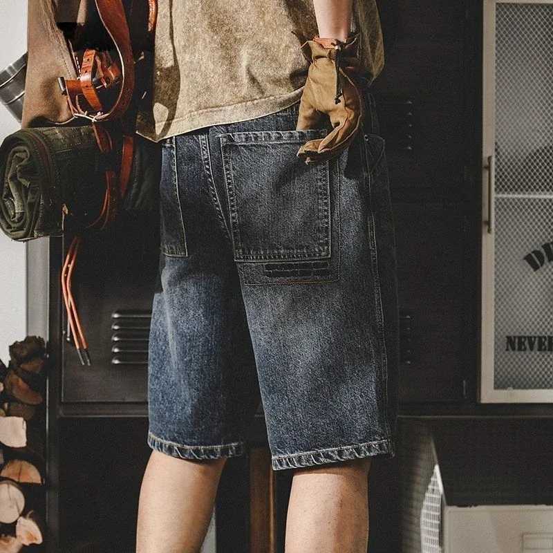 Mens Denim Shorts Long Straight Graphic Bermuda Half Short Jeans Pants For Men Harajuku New In Y2k Fashion Emo With Youthful Emo T250603