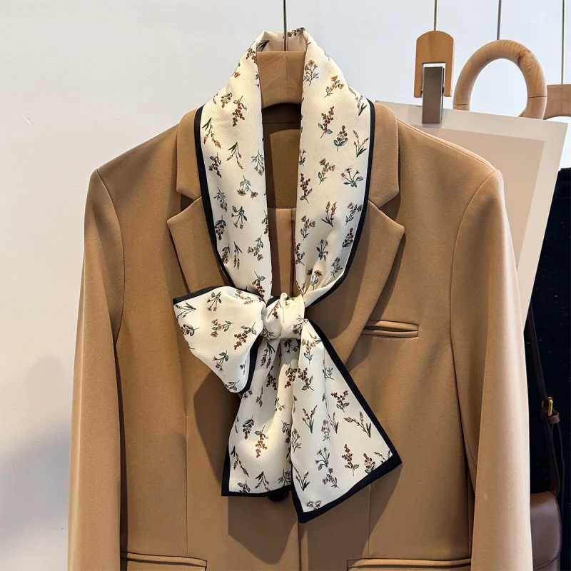 Hot Sales Spring New Light Thin Soft Silk Scarf Ladies Trendy Fashion All-Matching Scarf Student Fresh Neck Warmer Flowers Scarf W250602