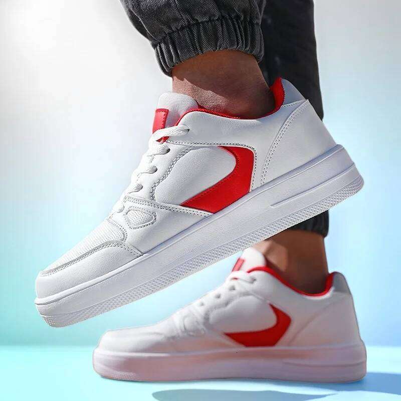 Men's Modern White Casual Breathable Structure Fashionable Street Running Shoes Fiess Training Cushioning Soles Sneakers