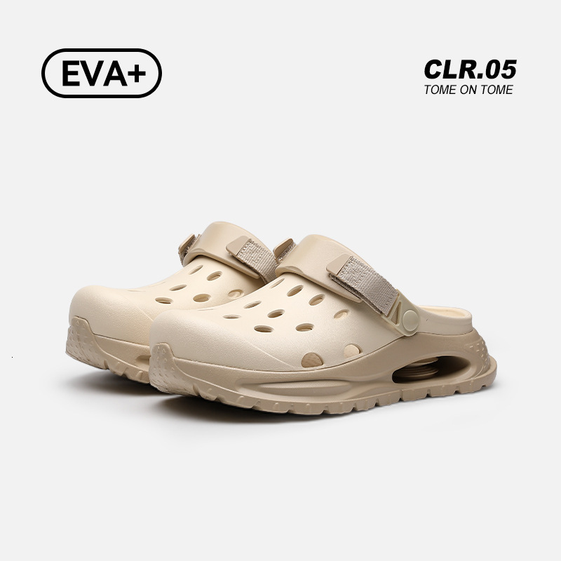 designer Men's EVA Clogs Summer Outdoor Thick Sole Comfortable Sandals Beach Breathable Non-Slip Odor-Resistant Closed-Toe Slippers