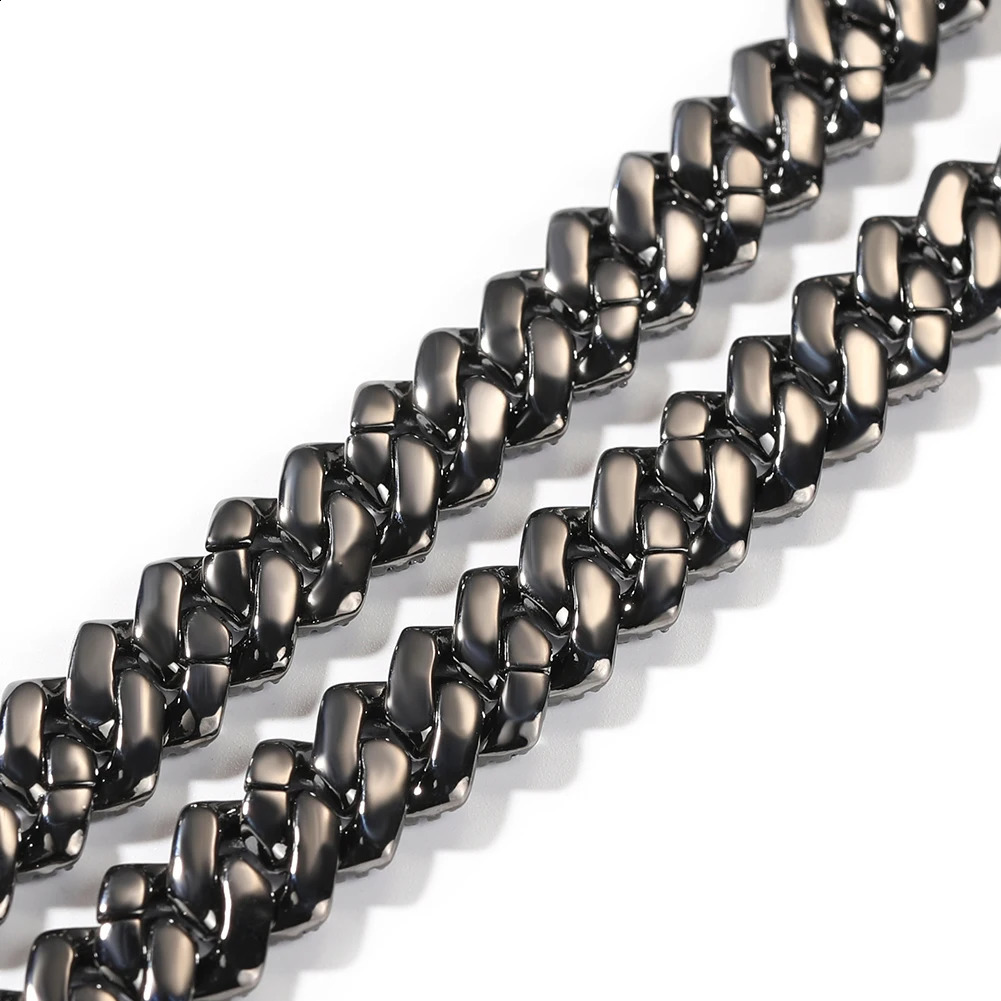 UWIN 13mm Prong Curb Cuban Bracelet Iced Out 2 Rows Purple CZ Stones Black Color Bracelets for Women Fashion Jewelry for Gift 250530