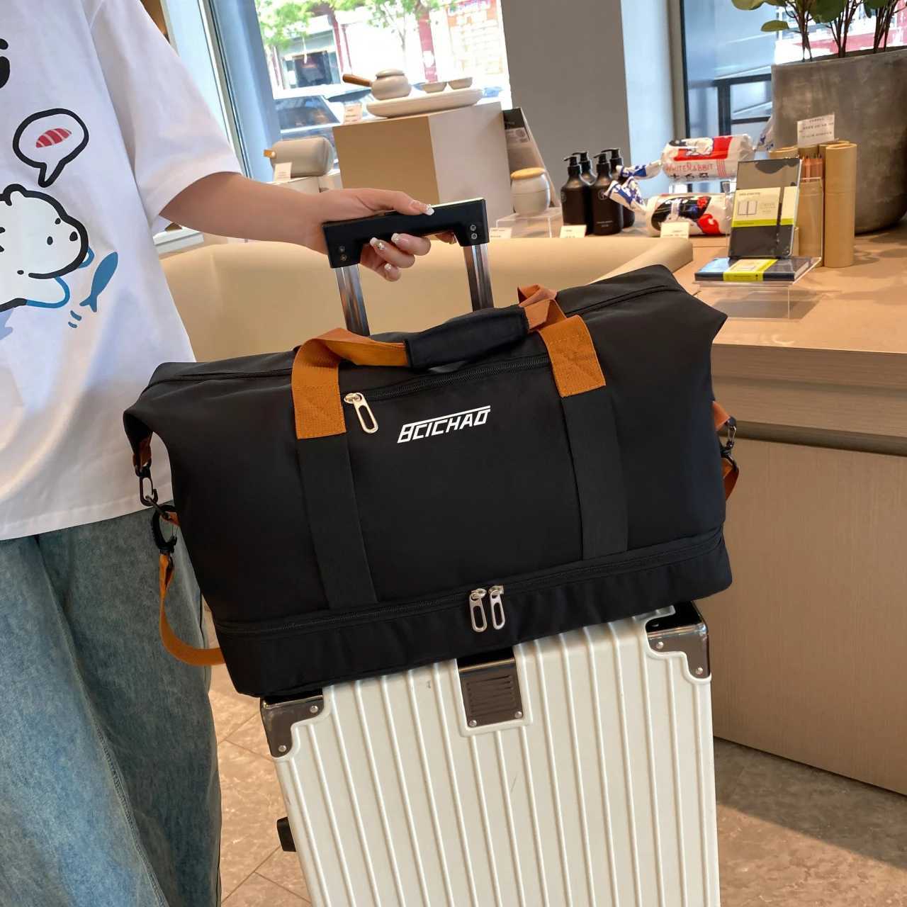 Short-distance Business Trip Large Capacity Luggage Storage Bag Men and Women Sports Fitness Gym Bag Light Portable Waterproof M250603