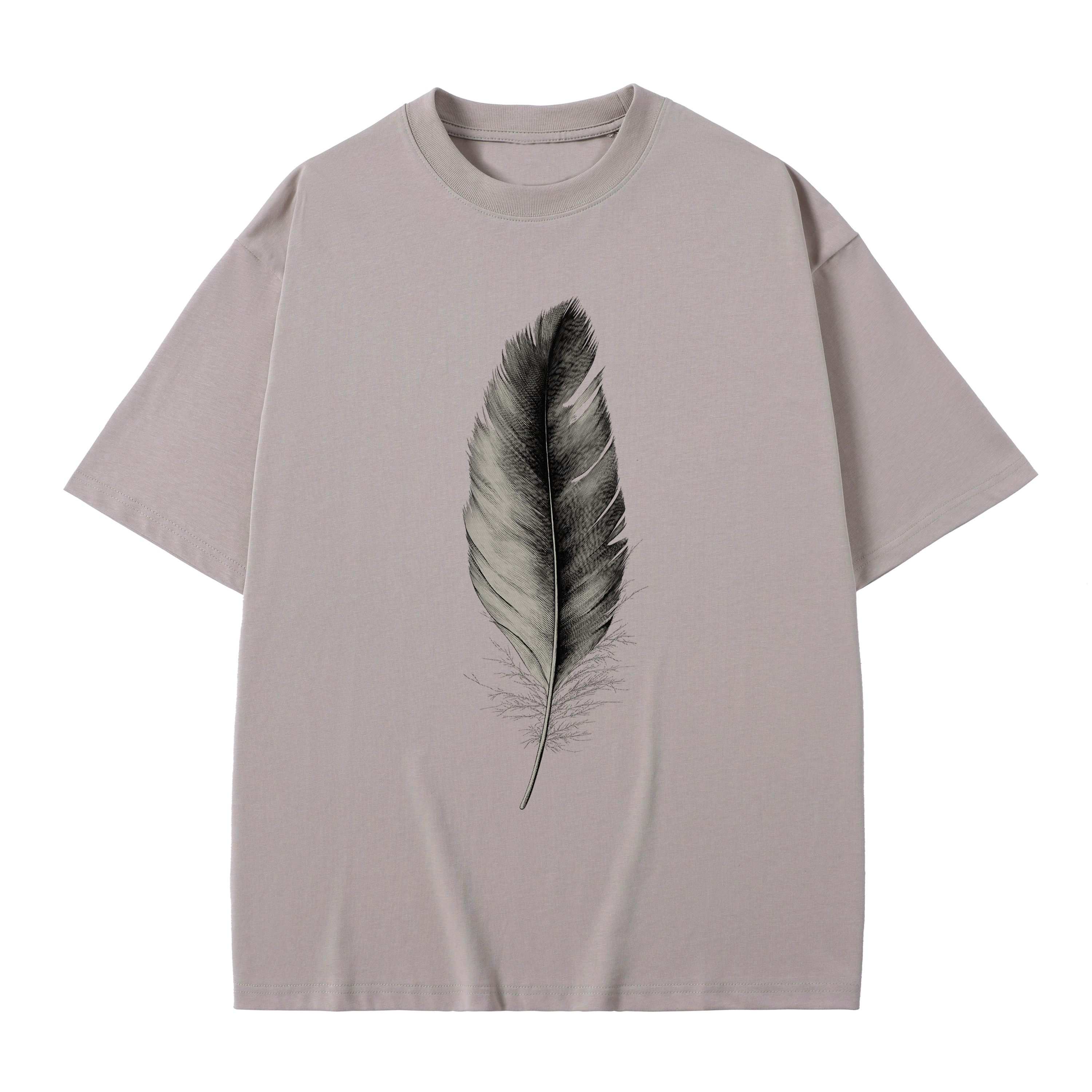 T-shirt men's top designer cotton T-shirt Silver Feather short sleeved clothing high-quality fashionable T-shirt BROADTRUE