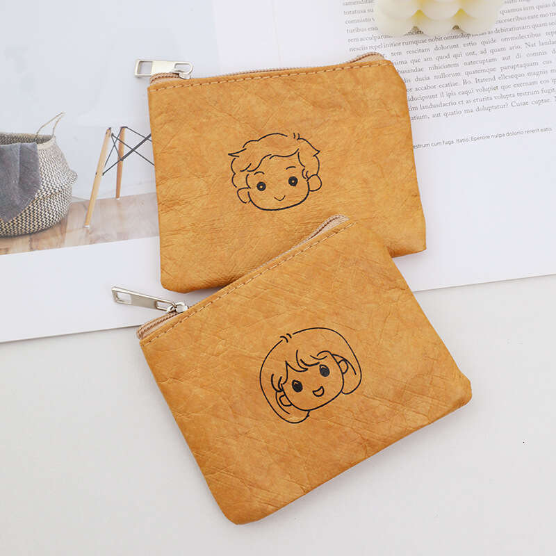 Mini Cute Portable Student Purse Key Earphone Coin Dupont Paper Storage Bag Small Card Holder