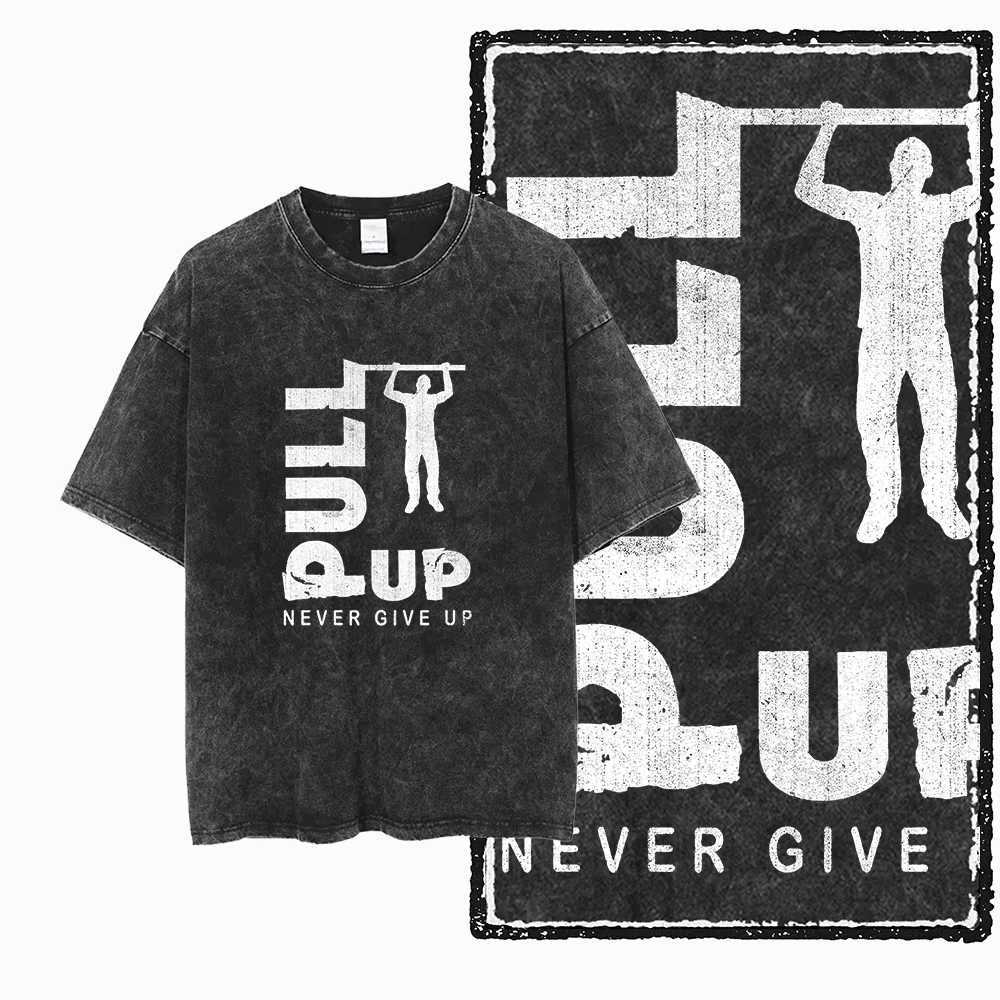 YG BODY BUILDING Printed Cotton Acid Washed Graphic Unisex T Shirt Cool CROSSFIT Streetwear Men T-shirts Big Size Tee for men W250603