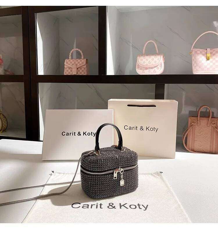 Designer Glitter Hobo Women's Handbag Crystal Shiny Rhinestones Evening Wedding Party Clutch Purse Crossbody Bag
