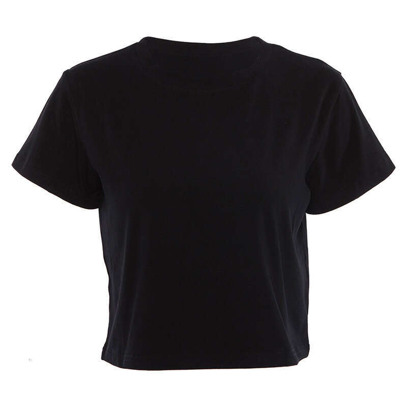 Fashion New Women's Clothing Summer Solid Color Breathable Versatile Short Sleeve Crop Top T-Shirt B5