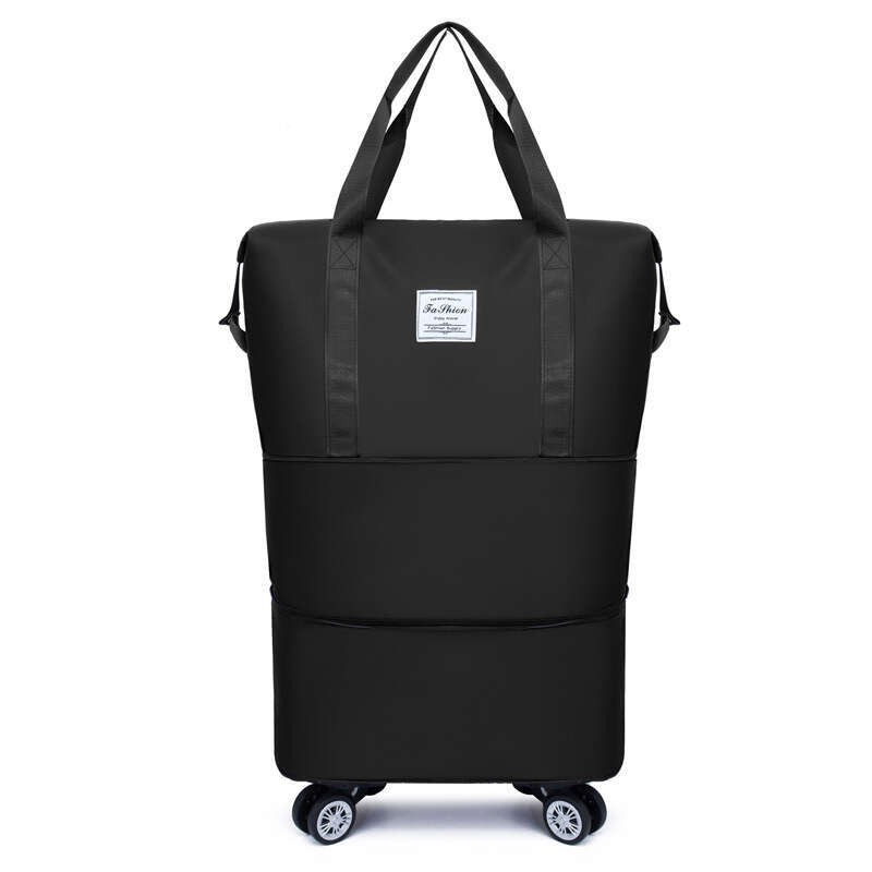 College Student Travel Extra Large Capacity Business Trip Expandable Universal Wheel Lage Oxford Cloth Storage Gym Bag for Women