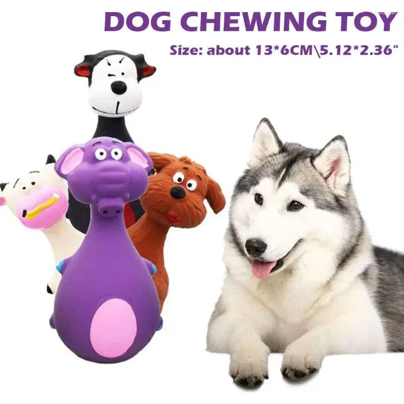 Sound Squeaky Dog Latex Toys Elephant Cow Animal Chew Pet Rubber Vocal For Small Medium Dogs Bite Resistant Interactive