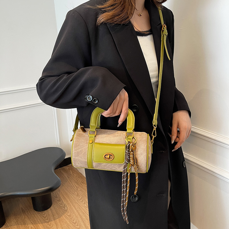 High Quality New Free Designer Bag Live Broadcast Cylindrical 2024 Small Square High-quality Texture Single Shoulder Diagonal Cross Bag Niche Design H