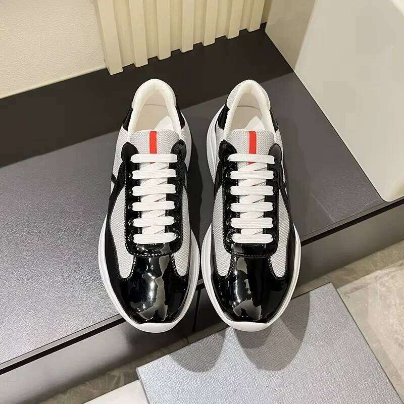 Large Size Discount 36-47 High End Genuine Leather Couple Women's Sneakers High-end Brand Designer Shoes for Men