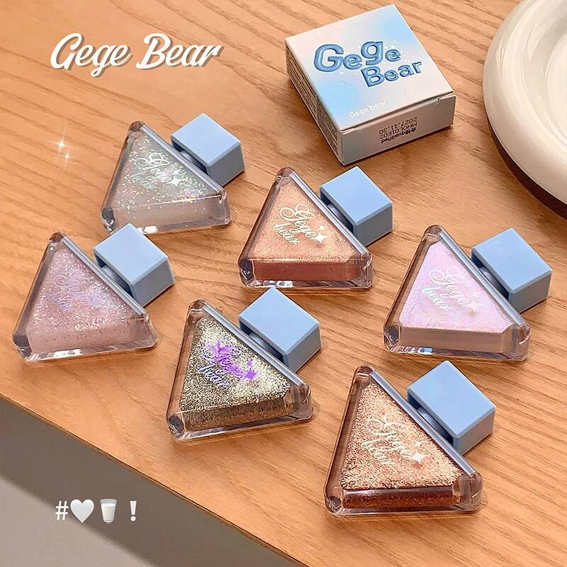 Gege Bear Glazed Pearlescent Glitter Brightens Highlight Silkworm Liquid Eyeshadow