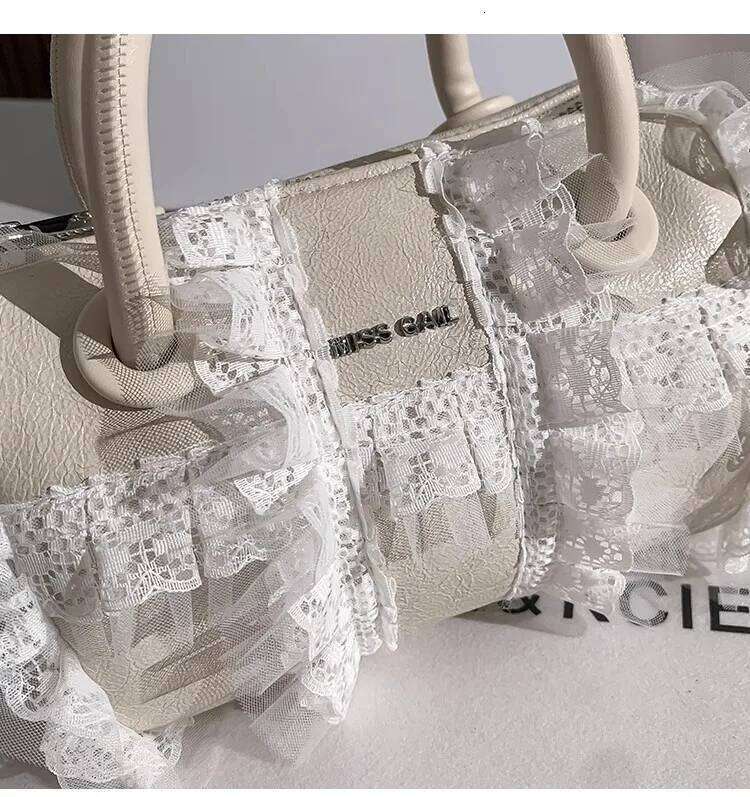 Fashion Lace Pillow High Quality Textured Leather Women Handbag Large Capacity Casual Lady Purse Shoulder Messenger Bag