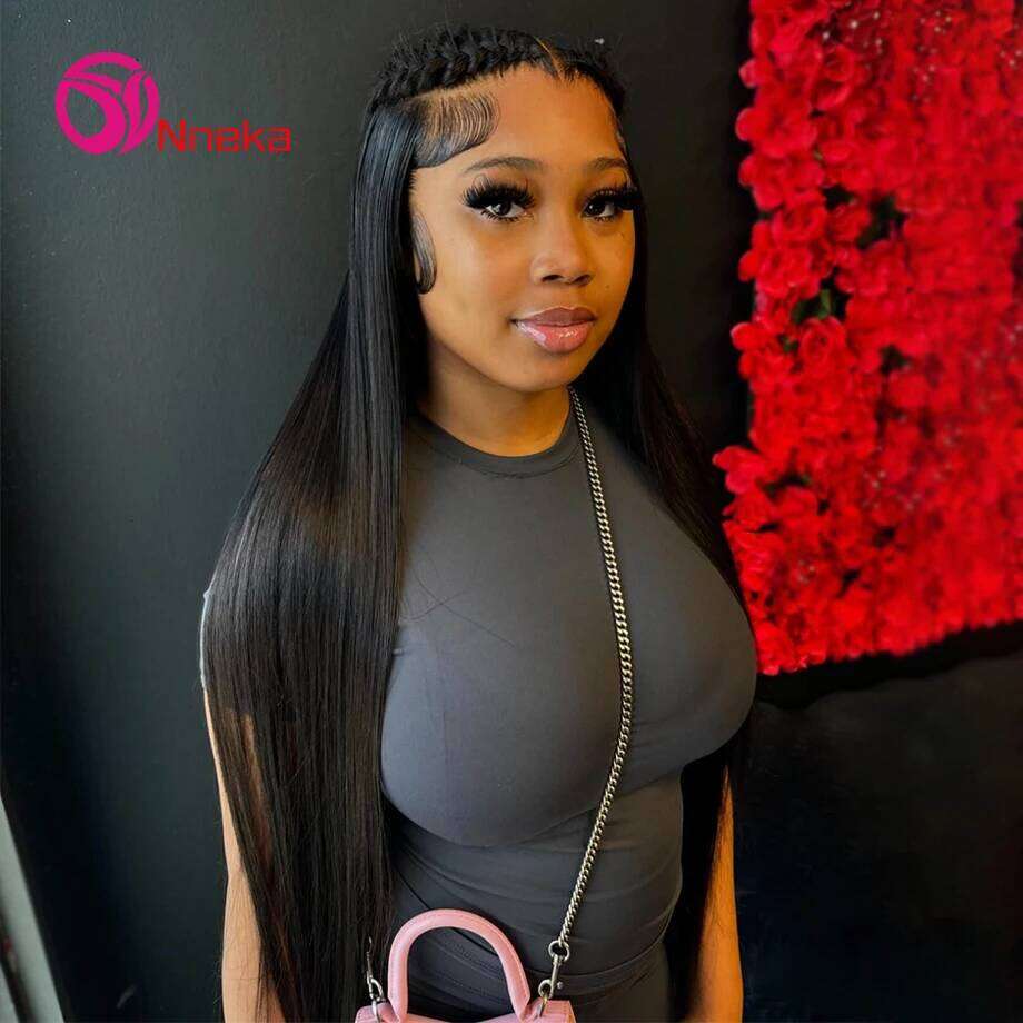 30 40 Inch Front 13x6 Hd Lace Frontal Wig 13x4 Bone Straight Human Hair Wigs For Black Women Remy