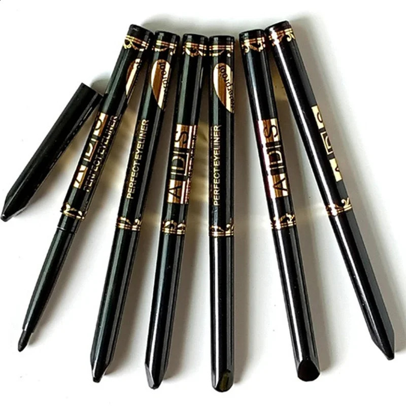12512pcs Waterproof SweatProof Black Eyeliner Pencil Eye Liner Gel Pen LongLasting Antismudging for Bold Makeup 250526
