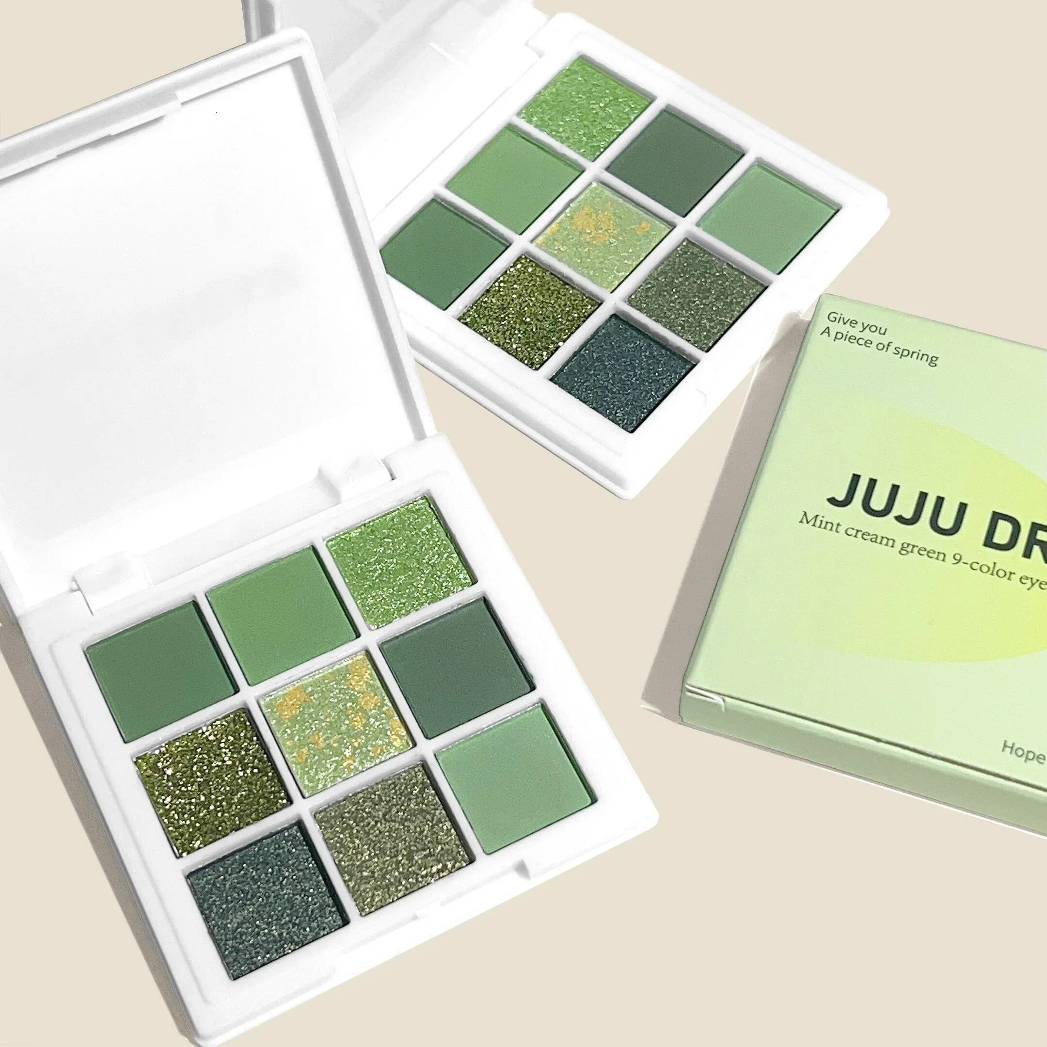 Green Avocado Cream Nine-Color Brightening Eye Enhancer Reflective Dia Nine-Square Eyeshadow Palette Wholesalers