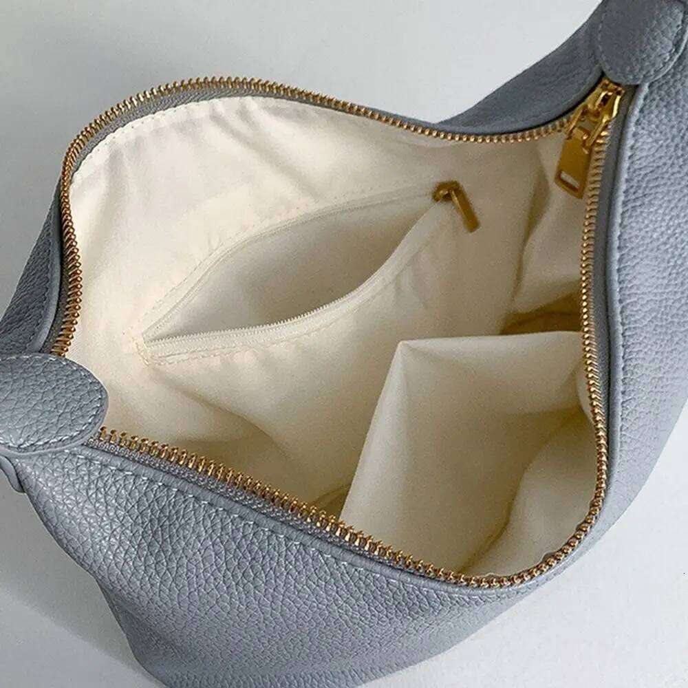 Women's Bags Designer Ins Large Capacity Hobo Korean PU Dumpling Bag Fashion Design Solid Color French Style Handbag Outdoor