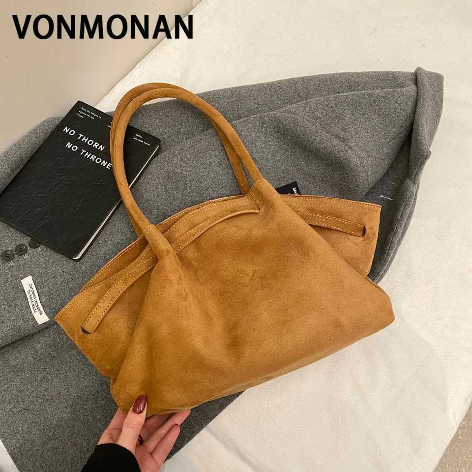 Large Nubuck Leather Tote Bags Ladies Shoulder Bag for Women Autumn Winter New Korean Fashion Y2K Retro Handbags and Purses W250602