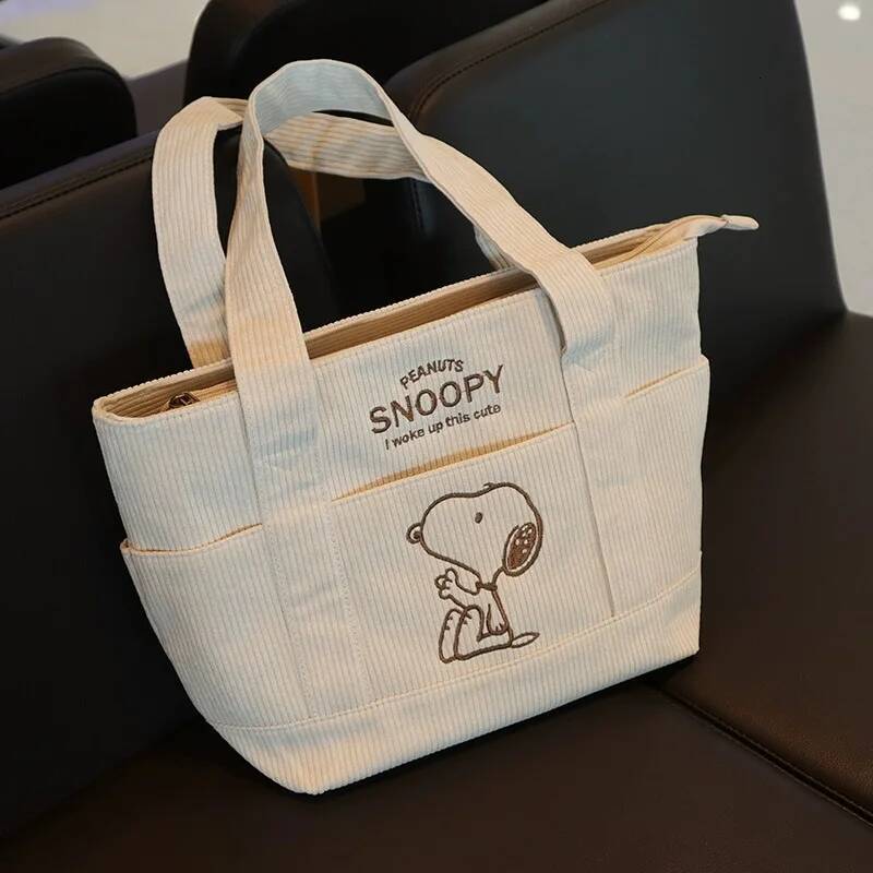 Cute Cartoon Corduroy Fashion and Casual Multi functional Large Capacity Handbag