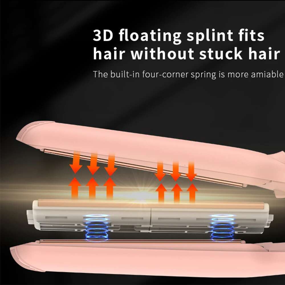 2-in-1-Flat Hair Straightener & Curling Iron, Infrared Ion Reduces Frizz, Suitable for Straight Curly Hair, Gifts