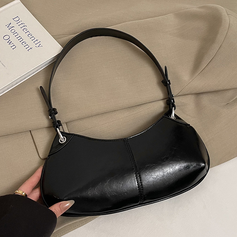 Style Trendy New High-Quality Oil Wax Leather Bag Versatile Fashionable Personality Solid Color Single Shoulder Women's Bag New Free Delivery Des