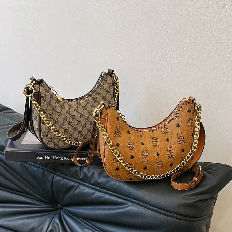 Classic Women's Leather Handbag Designer Crossbody Shoulder Purse Elegant Tote Ladies Fashionable Messenger Bag