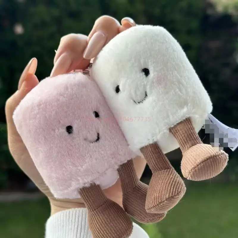 New Fun Marshmallow Keychain Cotton Candy Two Tone Cute Soft Two Tone Keychain Bag Pendant Accessories Dolls Pendant Xmas Gifts XJ250602