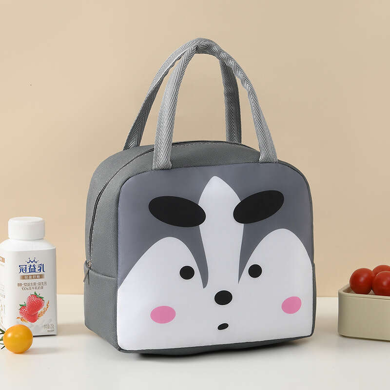 Fashion Cartoon with Handle, Large Ice Pack, Fresh-Keeping Aluminum Film Insulated Bag, Work Picnic Lunch Box Bag for Children
