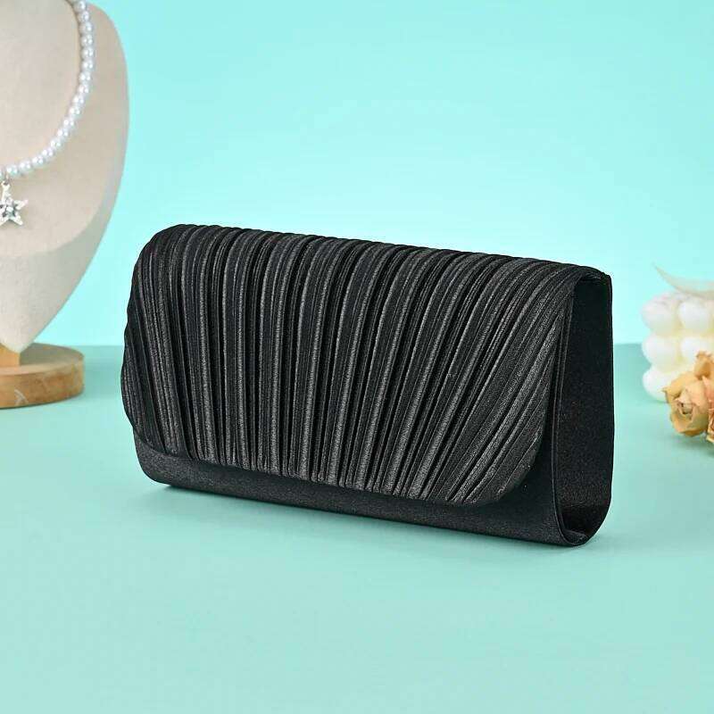 pleated shoulder New casual simple crossbody women's senior sense dinner dress full hand wedding lady gift bag
