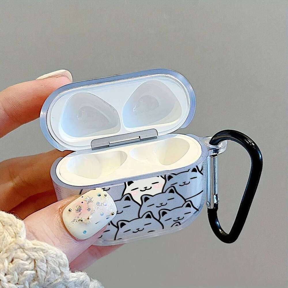 Cute Cartoon Cats Silicone Cases Apple Pro/Pro2 Wireless Bluetooth Earphone For 3/4 With Keychain Cover