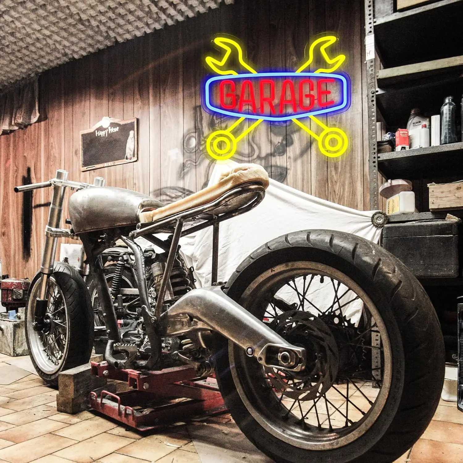 Garage Neon Sign LED Neon Light Sign USB Powered for Wall Decor Game Room Man Cave Club Bar Birthday Halloween Party Decor Gifts XJ250602