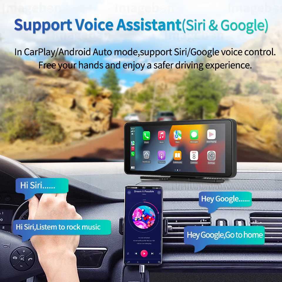 Car dvr Imagebon H686Pro 6.86 4K Wireless CarPlay Android Auto ADAS Dash Cam WiFi FM GPS Navigation Dashboard Car Rearview Mirror DVR R250529