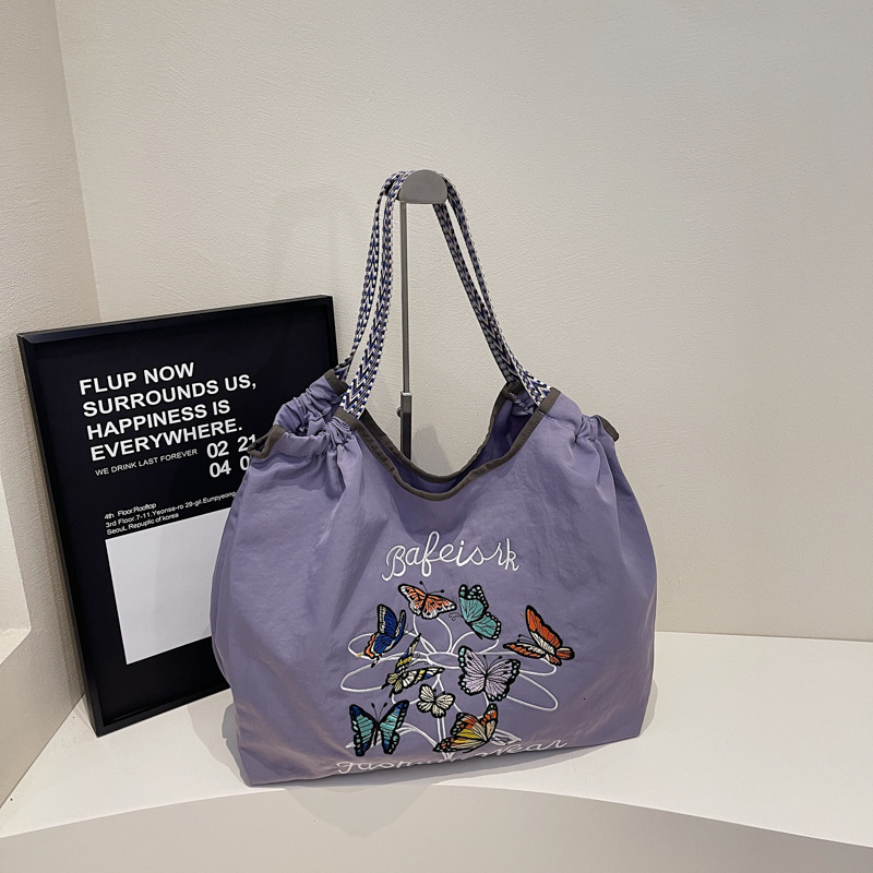 Travel Embroidered Women's Shoulder Waterproof Tote Internet Celebrity Nylon Handheld Crossbody Bag