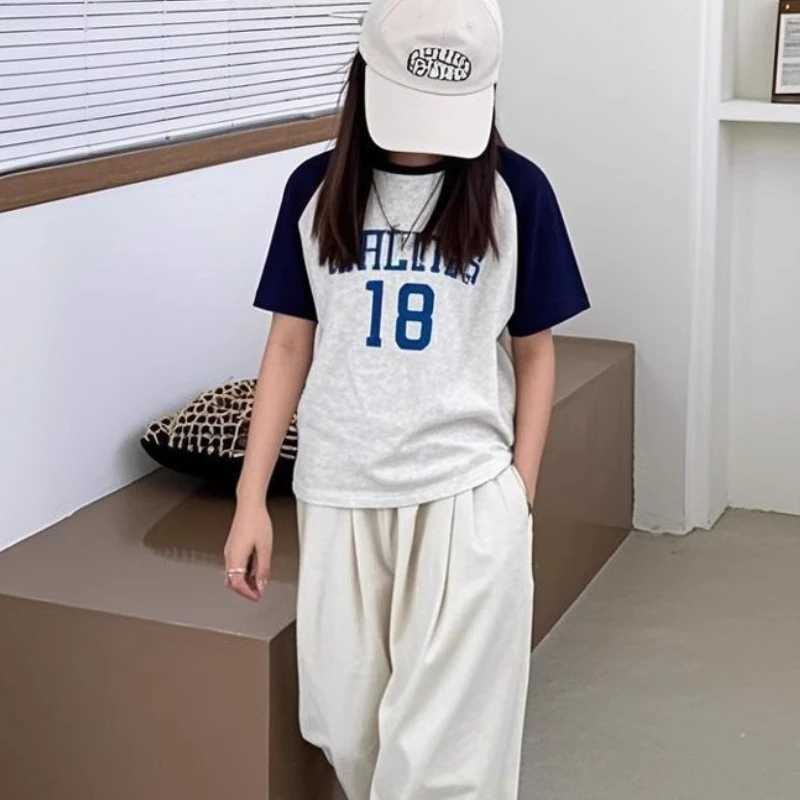 Summer Baby Girls Cotton Short Sleeve T-Shirt Kids Top 2025 New Kids T-Shirt Childrens Wear T250603