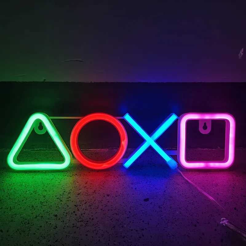 Neon Sign Custom Game Icon Light for Wall Hanging Atmosphere Playstation Lamp LED Colorful Lighting Room Bar Club Player Decor XJ250602