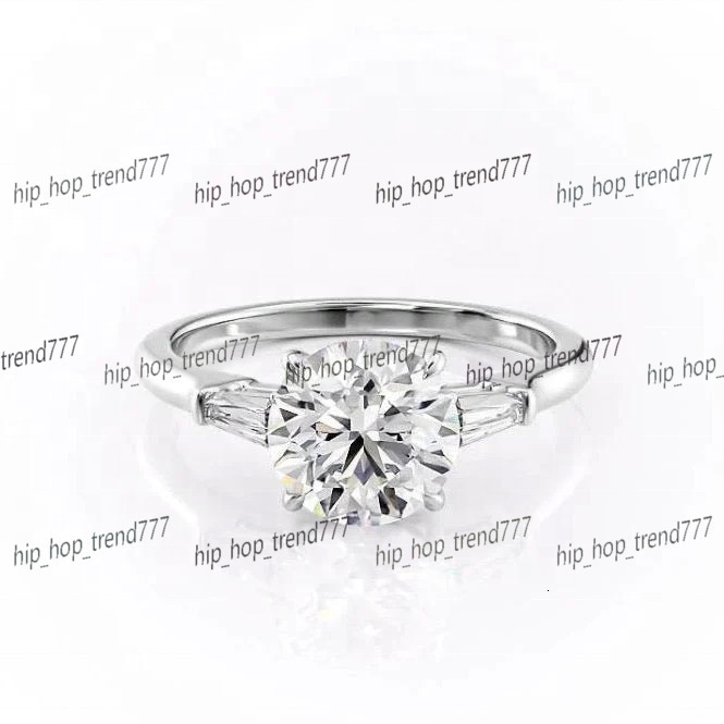 Wholesale Custom 14K White Golid Gold Six Claws Moissanite Ring Gra Certified 2ct 8mm D Color Moissanite Engagement Rings