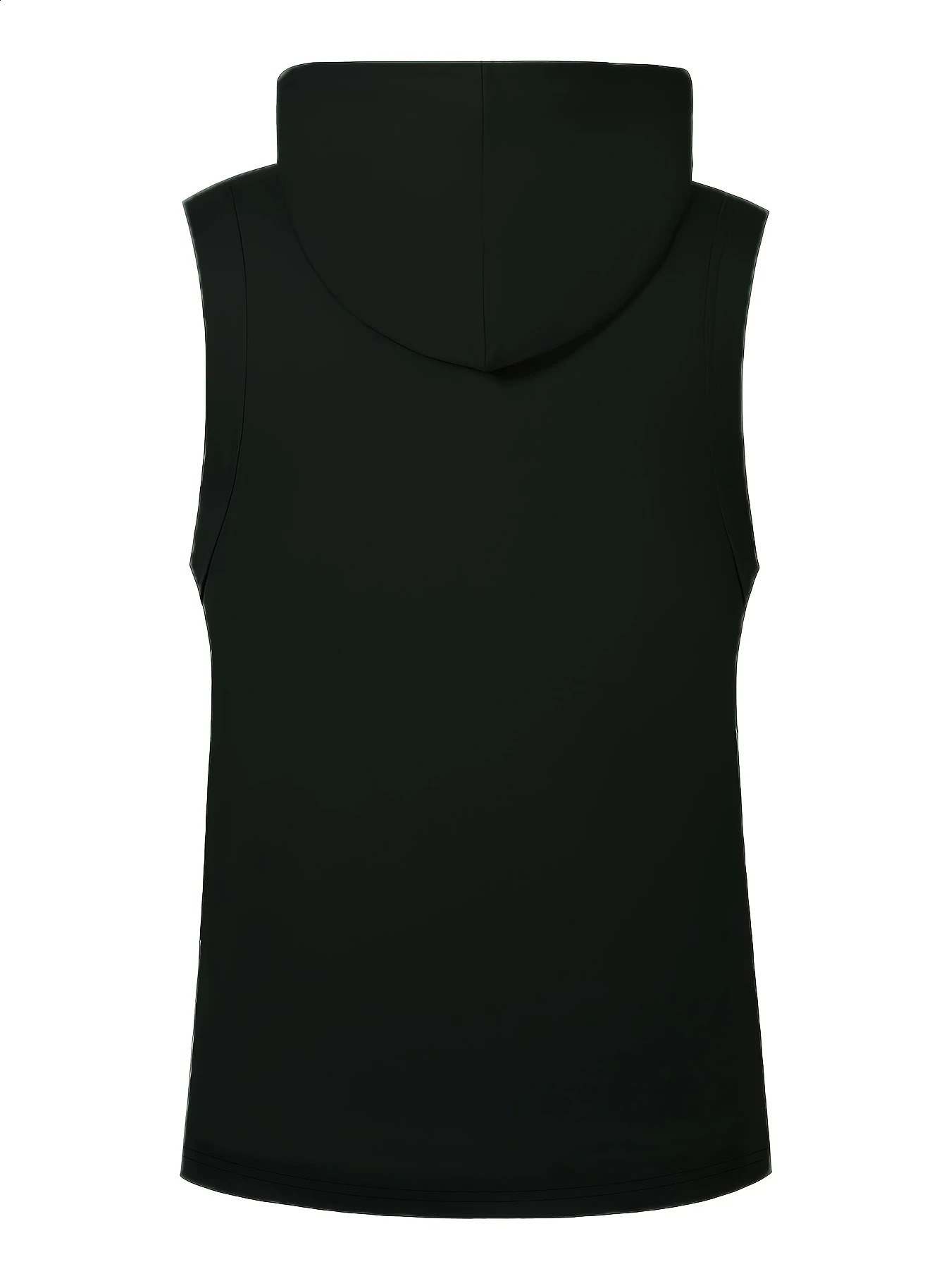 Mens Sleeveless Hooded Vest with the Inspiring Never Give Up Personalized Print Summer Letter n Exuding Street S 250527
