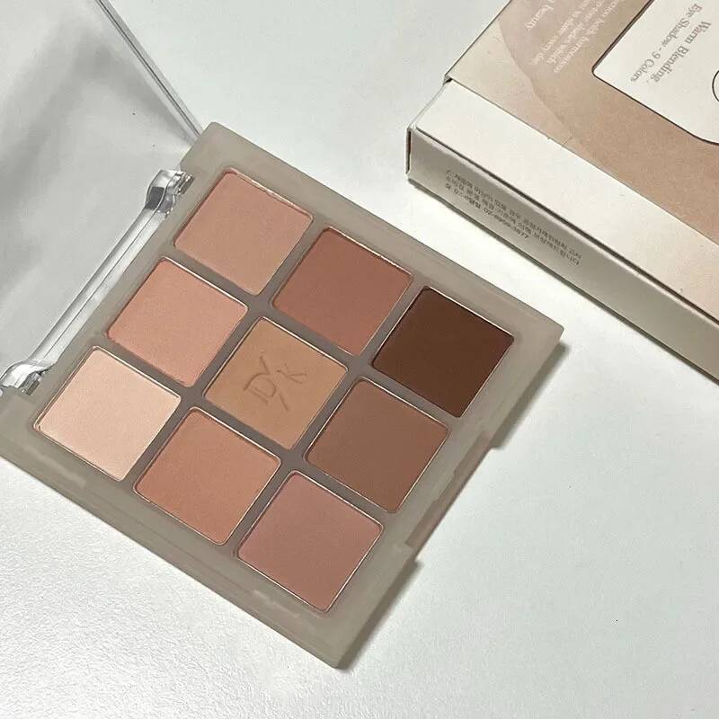 9-Color Eyeshadow Pallete Matte Gray Purple Pink Pigments Waterproof Long Lasting Natural Nude Eye Shadow Cosmetic