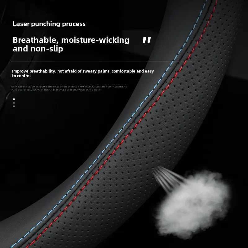 Leather Car Steering Wheel Cover for Honda CRV Ridgeline HRV Prologue Civic URV Accord ZRV CRV WRV BRV Auto Interior Accessories R250603