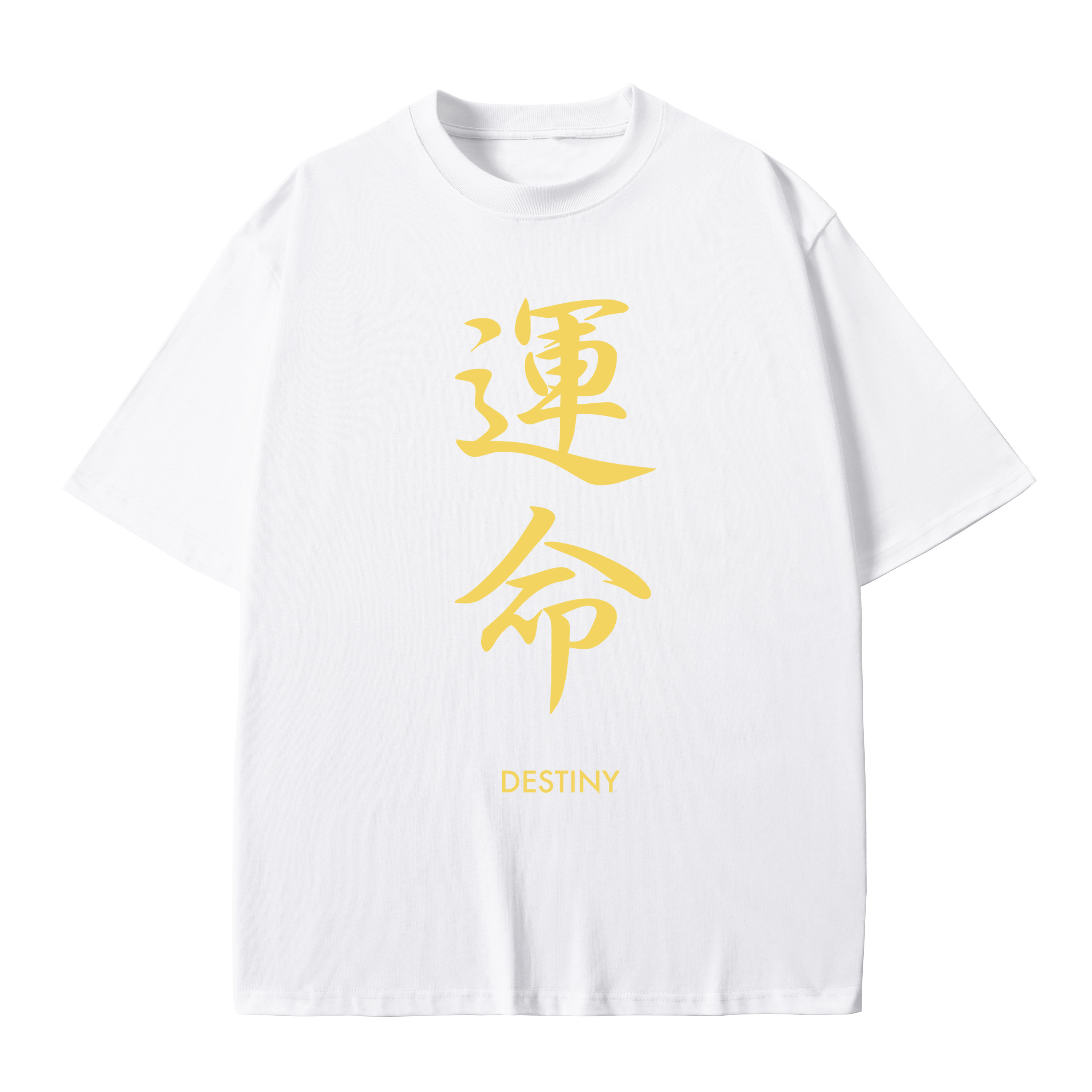 T-shirt men's top designer cotton T-shirt Calligraphy characters short sleeved clothing high-quality fashionable T-shirt