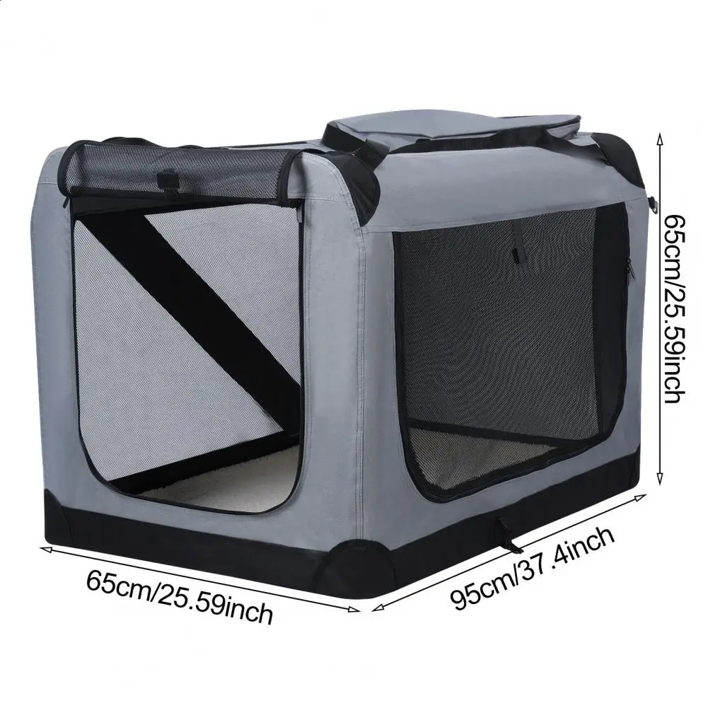 Portable Dog Bag Pet Car Travel Crates Vehicle Folding Soft Bed Collapsible Kennel House 250526